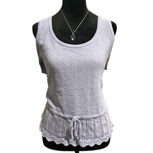 Jessica Simpson Sweet Lavender Sierra Drawstring Sweater Tank – Size 1X – NWT